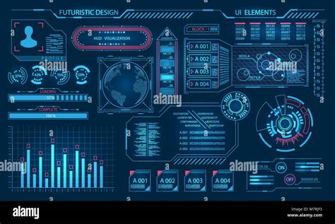 Hud User Interface Gui Futuristic Panel With Infographic Elements Images