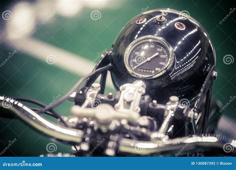Vintage Motorcycle Speedometer Stock Photo Image Of Drive