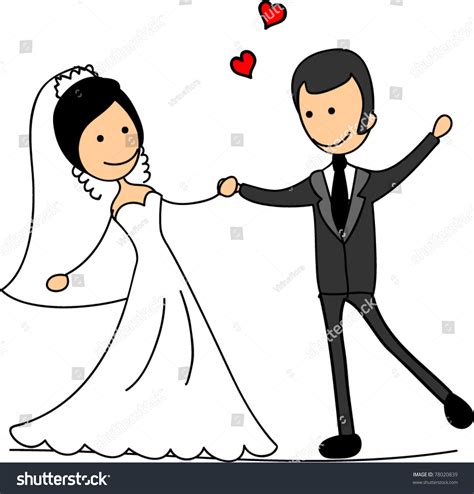 When are you going to accept the fact that it's over between us?! Wedding Cartoon Bride Groom Stock Vector 78020839 ...