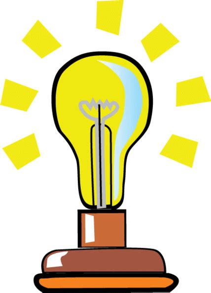 Light Bulb Animated Clipart Gif