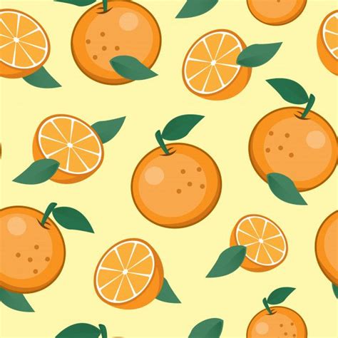 Premium Vector Seamless Oranges Fruit Pattern Background Fundo