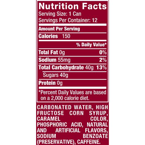 Dr pepper 20 oz karun fresh grocery. Dr Pepper Nutrition Facts 12 Oz Can - NutritionWalls