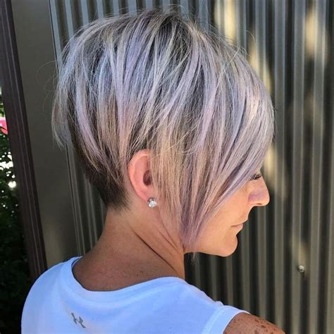 It also has an option to suit everyone a long, inverted bob with bangs is the perfect haircut for ladies who like to turn heads. Gorgeous Long Lilac Inverted Bob (2020) | Longer pixie ...