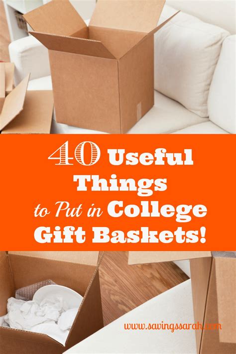 We did not find results for: 40 Useful Things to Put in College Gift Baskets - Earning ...