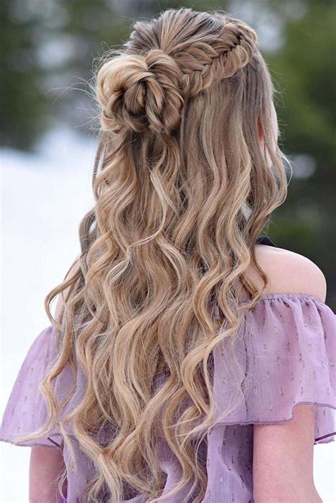 Half Up Half Down Wedding Hairstyles Top Looks Expert Tips Down Curly Hairstyles Dance