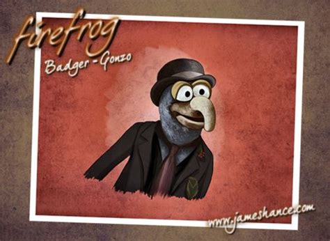 ‘firefrog Firefly The Muppets Badger Gonzo By James Hance