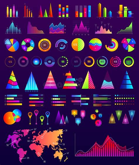 Conjunto De Elementos Infográficos De ícones Para Visualização De Dados E Ilustração Do Vetor De