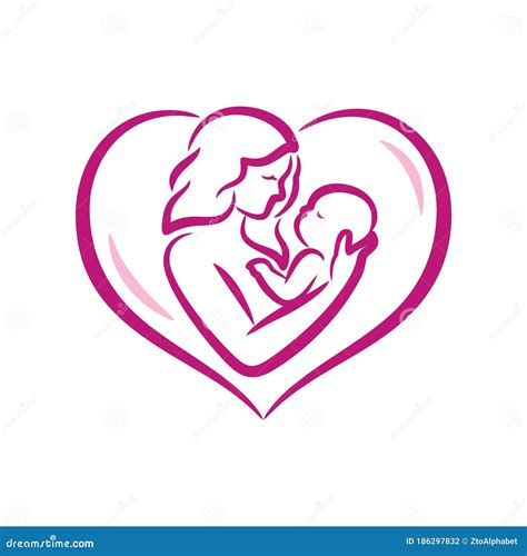 Icono De La Madre Y El Cuidado Del Bebé Ilustración Del Vector