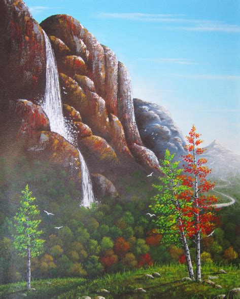 Buy Waterfall Handmade Painting By Tanish Sharma Codeart518930077