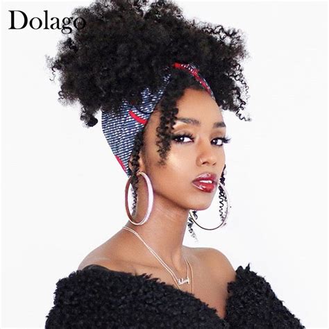 Natural Black Ponytail For Women 1 Piece Afro Kinky Curly Ponytails