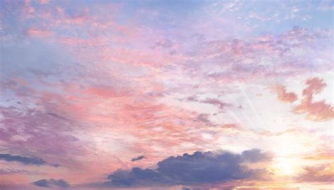 Clouds Nobody Original Samurai Masa Scenic Sky Sunset Wallpaper