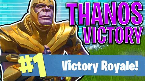 Epic Thanos Victory Fortnite Battle Royale Youtube