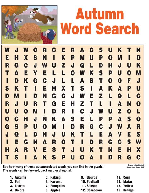 18 Fun Fall Word Search Puzzles Kitty Baby Love