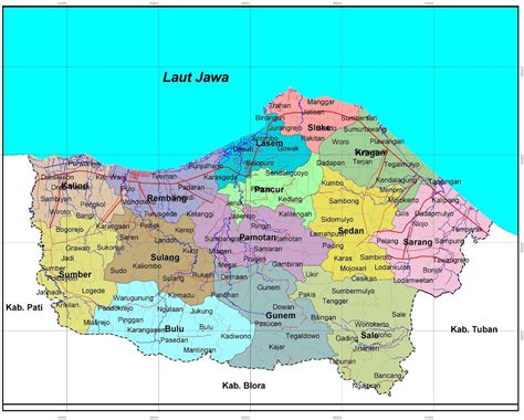 Peta Kota Peta Kabupaten Rembang