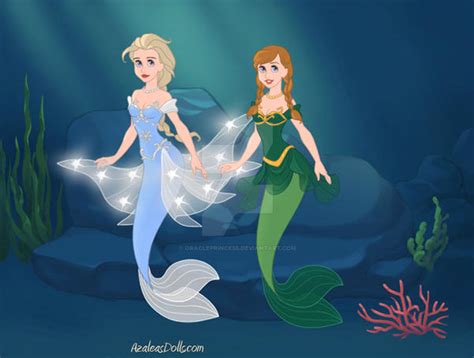 Elsa And Anna As Mermaids By Oracleprincess On Deviantart