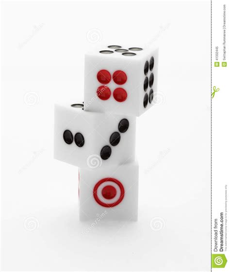 Three Dice On Table For Game Set Stock Image Image Of Number Luck
