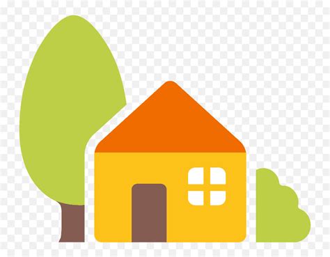 House With Garden Emoji Clipart Emoticon Housecabin Emoji Free