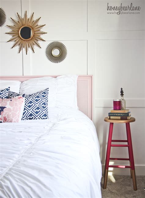 navy  pink guest room reveal honeybear lane