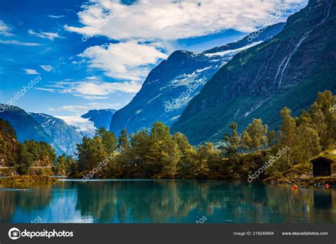 Красивая Природа Норвегии Природный Ландшафт Lovatnet