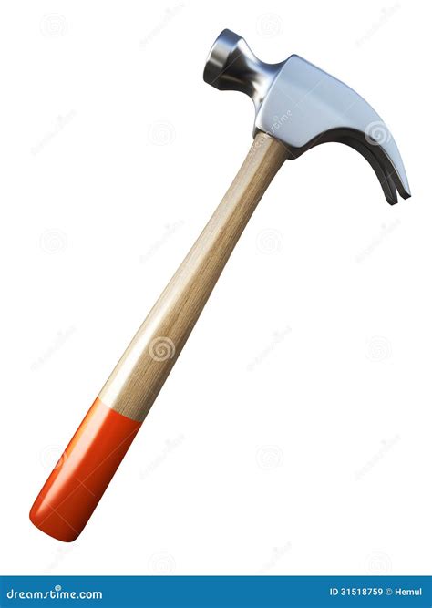 Hammer On White Background 3d Rendering Stock Image Image Of Isolated