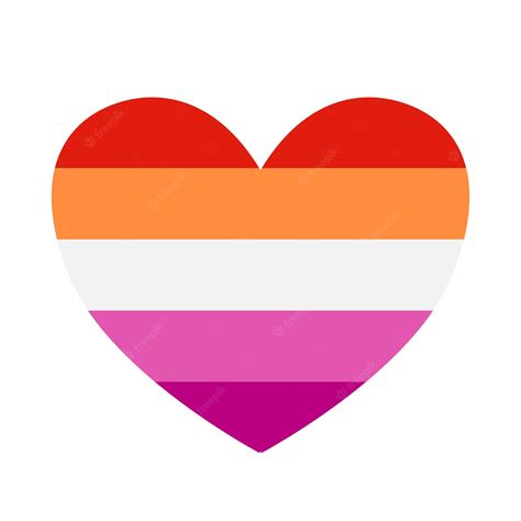 Premium Vector Vector Flat Lesbian Lgbt Flag Heart