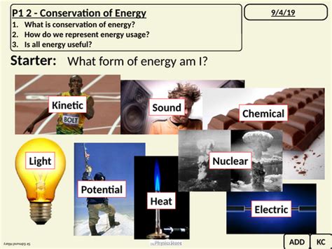 Ks4 Gcse Physics Aqa P1 Conservation And Dissipation Of Energy All 10