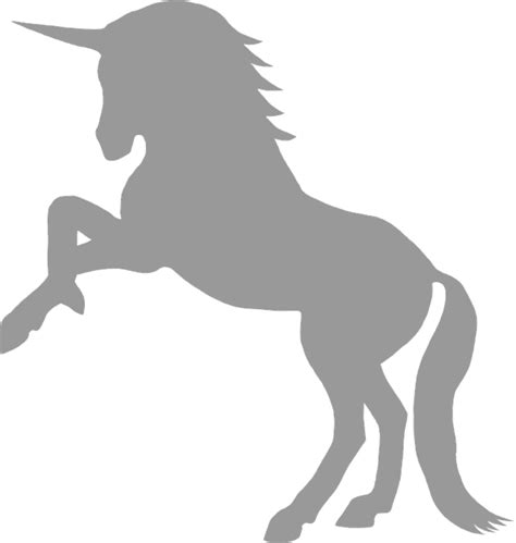 Unicorn Silhouette Unicorn Gray Myth Mythological Creature