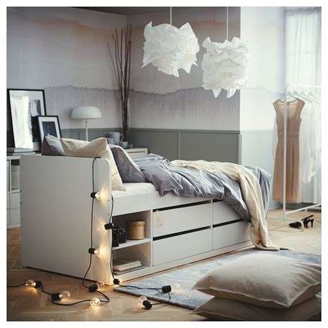 Buy Slakt Bed Frame White 90x200 Cm Online Uae Ikea