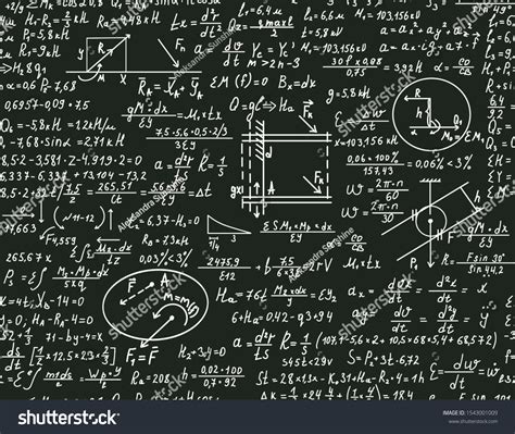 Mathematical Formulas Math Science Vector Seamless Stock Vector