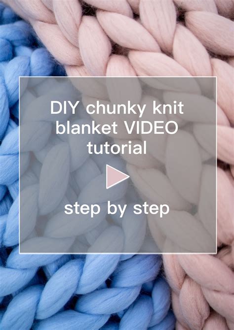 Diy Chunky Knit Blanket Video Tutorial Step By Step Guide Etsy