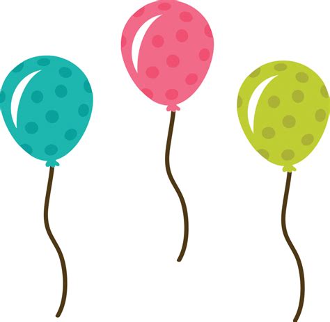 Polka Dot Balloons SVG file balloon svg file cute balloons clipart