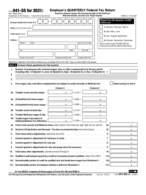 Free Fillable Irs Form 941 Printable Forms Free Online