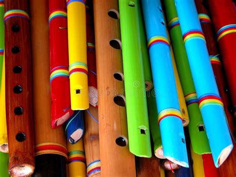 Wooden Colorful Flutes Stock Image Image Of Blue Classical 35191989