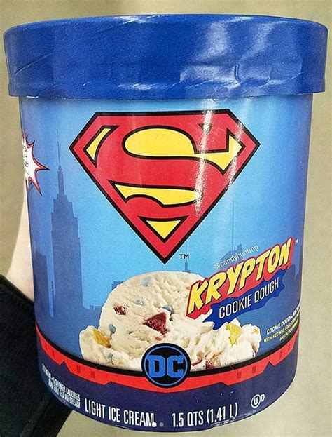 Edy S Dc Comics Ice Cream Krypton Cookie Dough Superman Art Cream