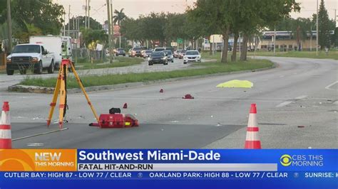 Bicyclist Killed In Sw Miami Dade Hit And Run Youtube