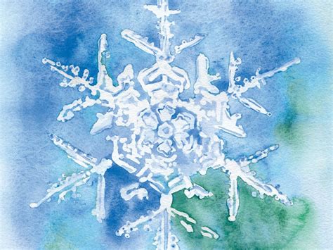 Snowflake Watercolor Painting Christmas Cards Set Of 10