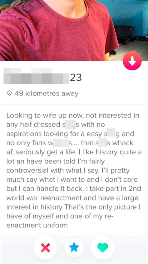 Tinder User Looking For Wife And Not Slags Blasted As Red Flag