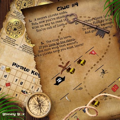Pirate Treasure Hunt Escape Game For Kids Printable Etsy Canada