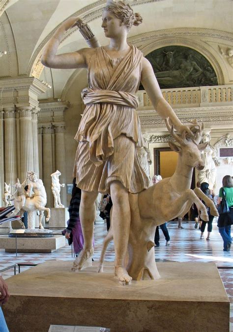 Statue Of Diana Of Versailles Diana Was The Goddess Of The Hunt It Is A Roman Artwork Of The