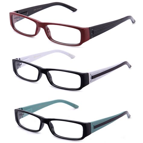 Narrow Retro Fashion Style Rectangular Frame Clear Lens Eyeglasses