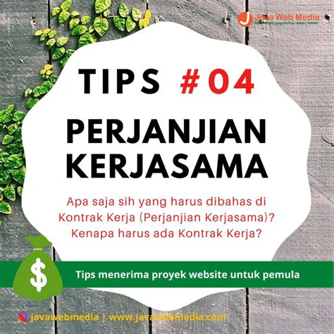 Hindari 4 kesalahan awam berikut ini! #4 Perjanjian Kerjasama: 4 Isi Kontrak Kerja - Blog Java ...