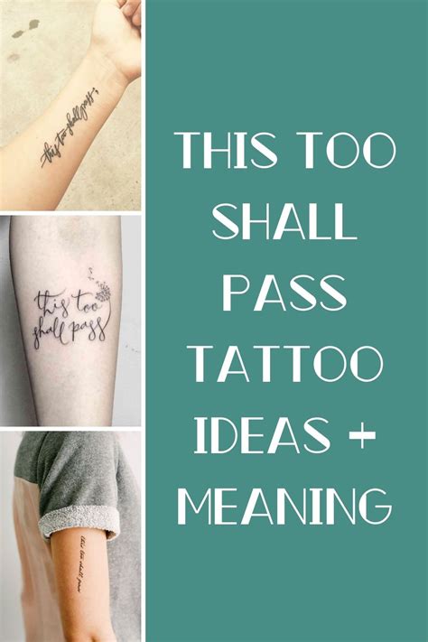 This Too Shall Pass Tattoo Ideas And Meaning Tattoo Glee