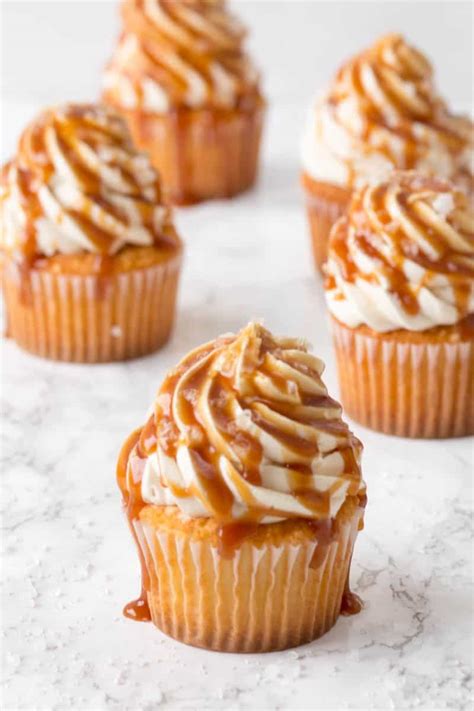 Salted Caramel Cupcakes With Homemade Caramel And Caramel Frosting