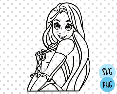 rapunzel svg princess svg long hair princess svg etsy in 2022 rapunzel long hair princess