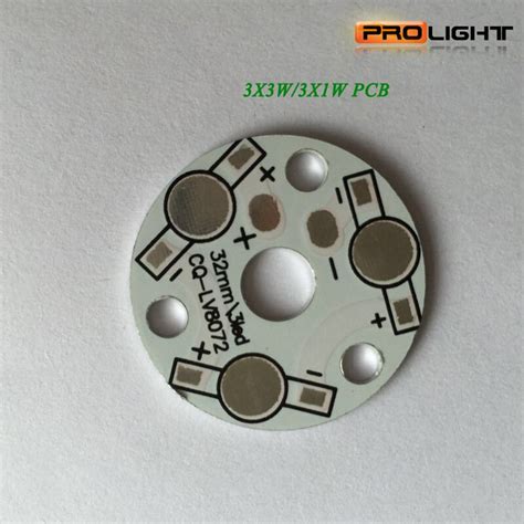 Wholesale 50pc 3x1w 3x2w 3x3w 32mm Diameter Aluminum Base Plate Led Pcb