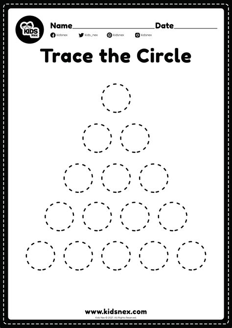Tracing Circles Worksheet Printable