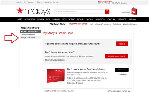 This happened twice at the same location over 1000 miles away. Macy's Credit Card Application - CreditCardMenu.com