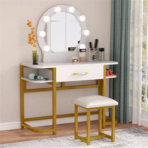 Tribesigns Vanity Table Set With Lighted