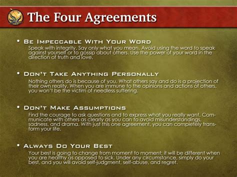Best 25 The Four Agreements Ideas On Pinterest Assumption Life 4
