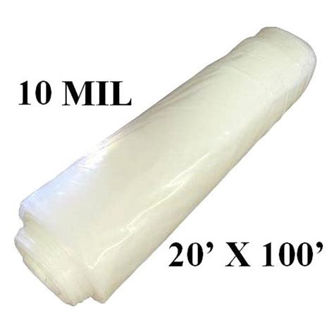 20 X 100 Clear 10 Mil Plastic Sheeting Available For Local Pick Up